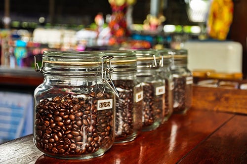 Modern Fresh Kitchen CoffeeBean Airtight Container Wooden Coffee Bean Ground GH