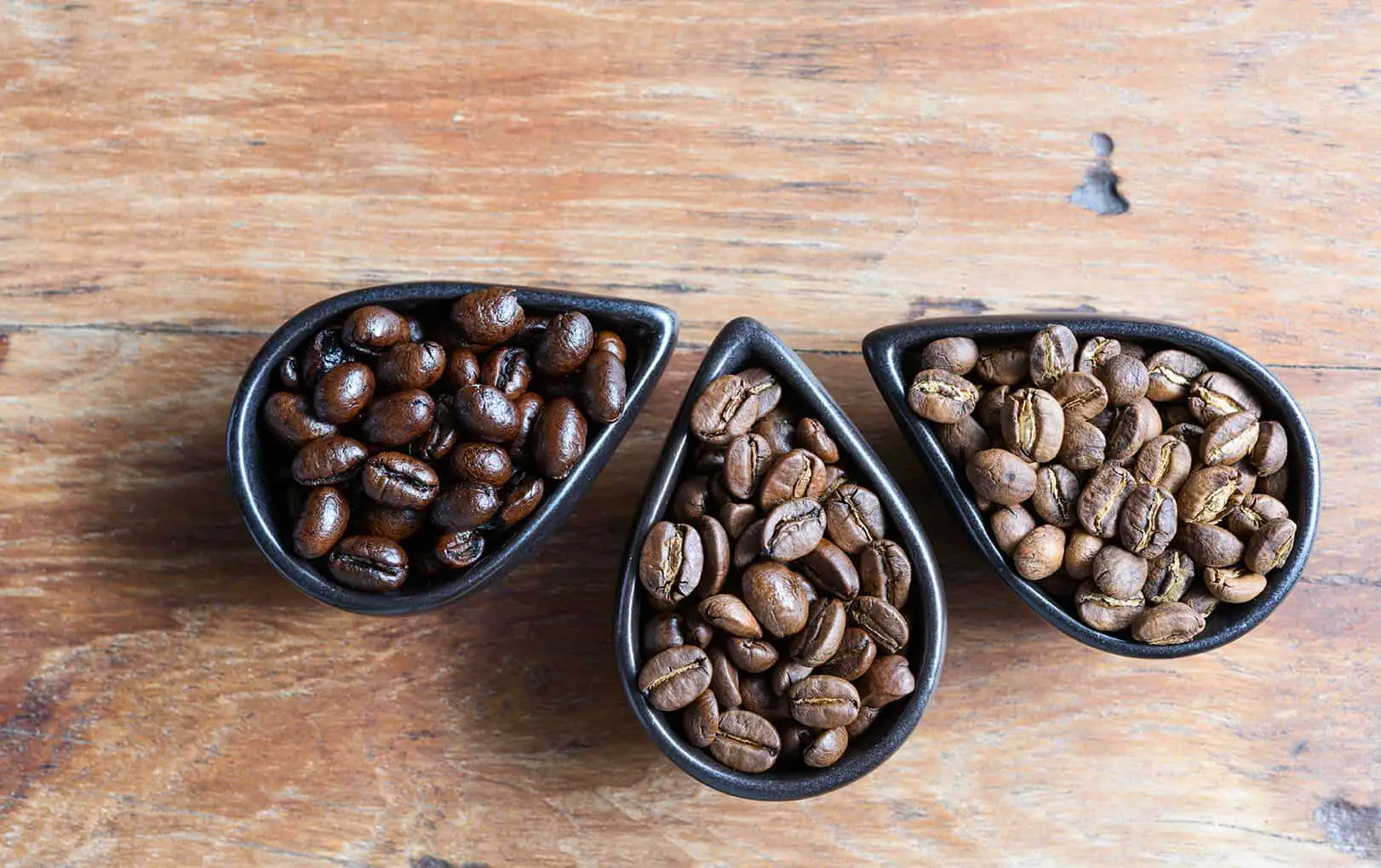 different coffee bean roasts