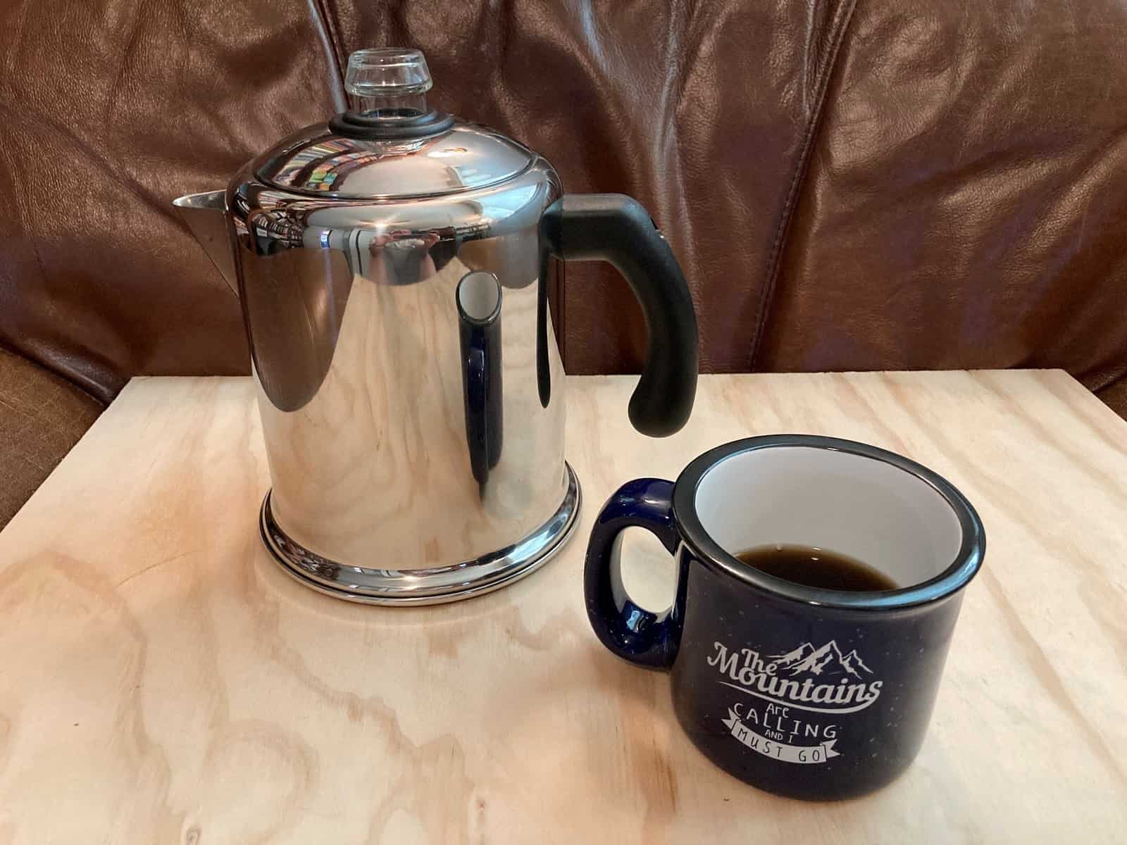 Stainless steel stovetop percolator