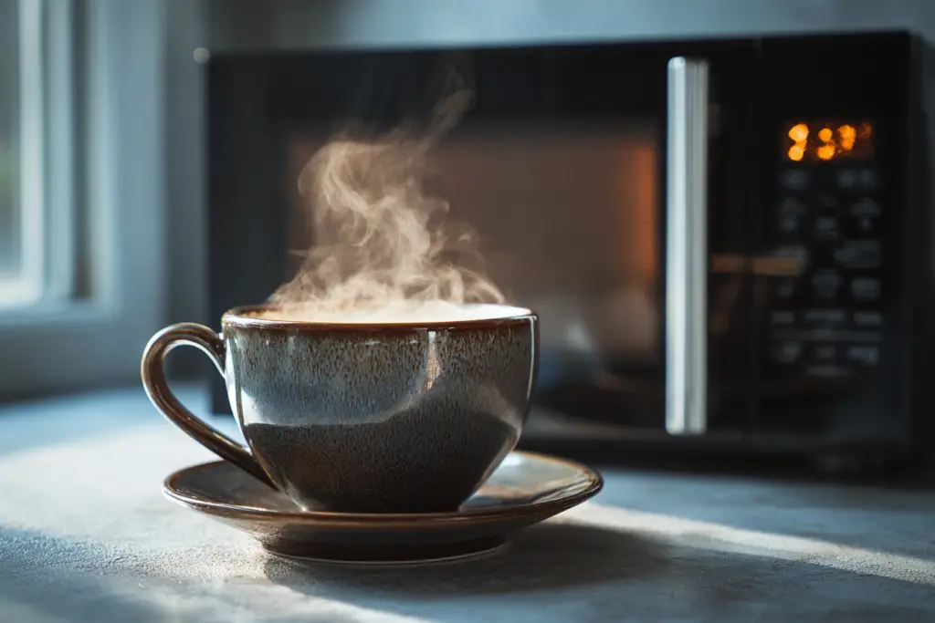 Reheating Coffee in a Microwave
